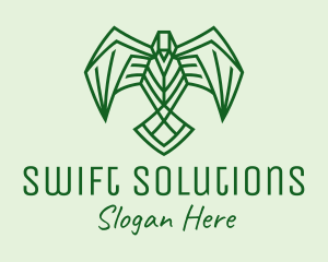 Green Swift Bird  logo