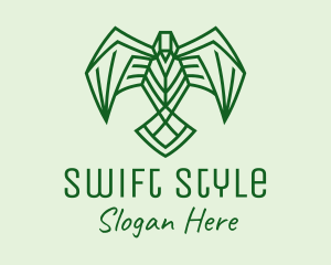 Green Swift Bird  logo design