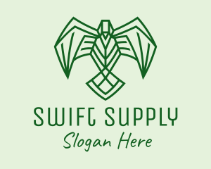 Green Swift Bird  logo design