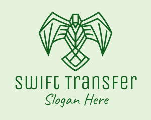 Green Swift Bird  logo design