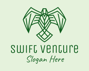 Green Swift Bird  logo design