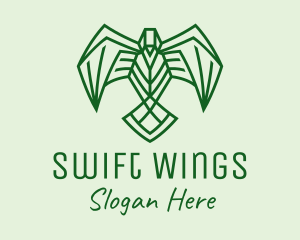 Green Swift Bird  logo design