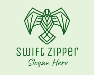 Green Swift Bird  logo design