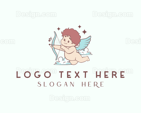 Cute Angel Cupid Logo
