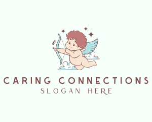 Cute Angel Cupid logo