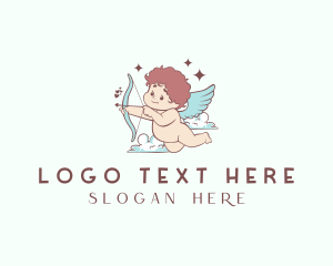 Marriage - Cute Angel Cupid logo design
