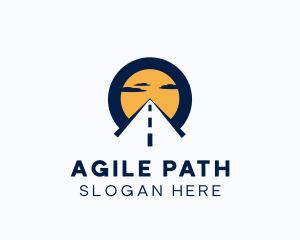 Sunrise Highway Road Path logo design