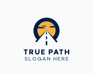 Sunrise Highway Road Path logo design