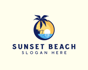 Beach Ship Travel logo design