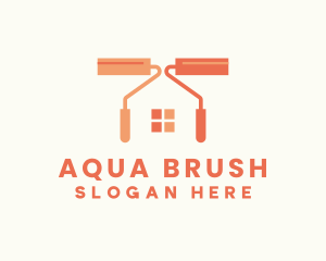 Paint Roller Home logo design