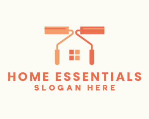 Paint Roller Home logo design