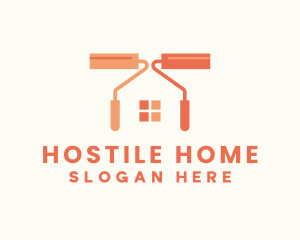 Paint Roller Home logo design