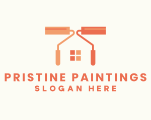 Paint Roller Home logo design