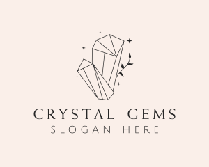  Elegant Crystal Gem logo design