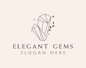  Elegant Crystal Gem logo design