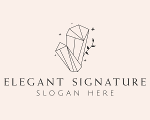  Elegant Crystal Gem logo design