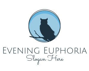 Evening Birdwatch Owl logo design