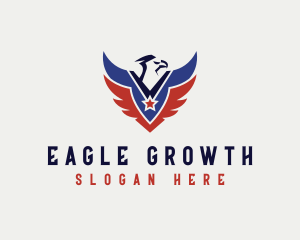 American Eagle Wings Star logo design