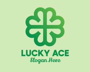 Modern Shamrock Clover  logo design