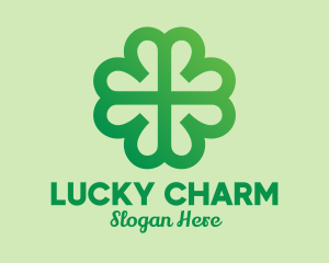 Modern Shamrock Clover  logo design