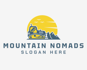 Sun Mountain Bulldozer logo design