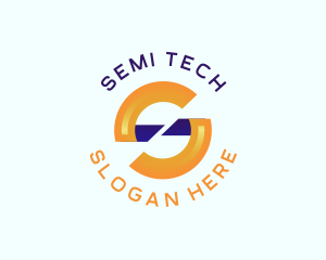 Creative Marketing Tech Letter S logo design