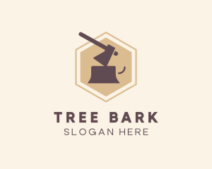 Woodcutting Axe Lumberjack logo