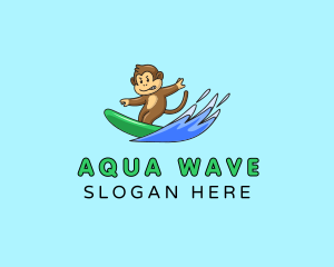 Beach Monkey Surfer logo design