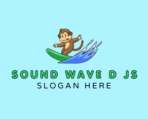 Beach Monkey Surfer logo design