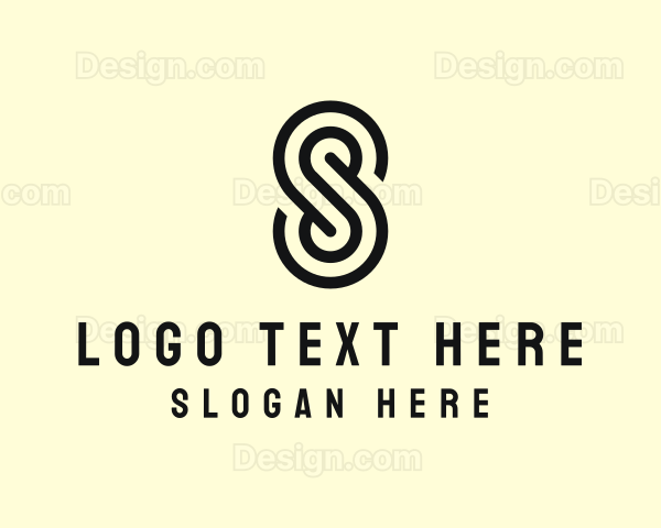 Simple Maze Letter S Logo