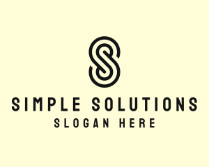 Simple Maze Letter S logo design