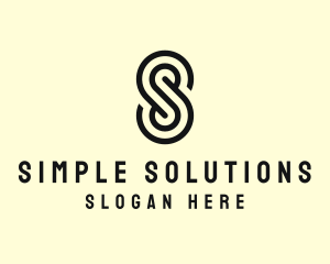 Simple Maze Letter S logo design