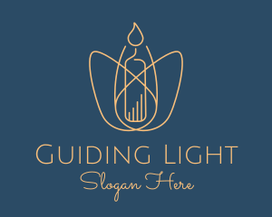 Meditation Candle Decor logo design