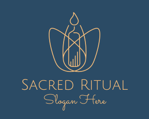 Meditation Candle Decor logo design