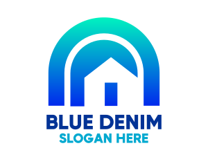 Blue Arch House logo design