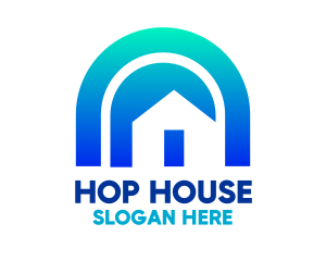 Blue Arch House logo design