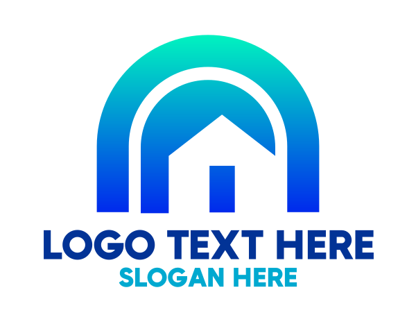 Blue House logo example 4