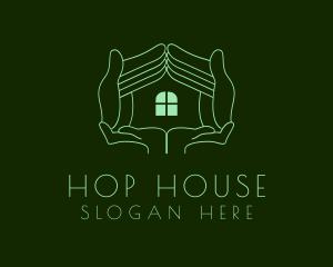 Hand House Property  logo design