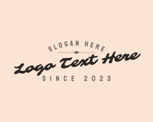 Script Retro Brand Logo