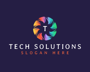 Spiral Tech Propeller logo design