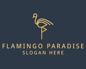 Wild Flamingo Bird logo design