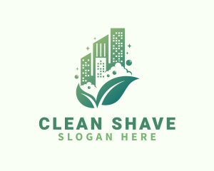 Janitorial Cleaning Building logo design