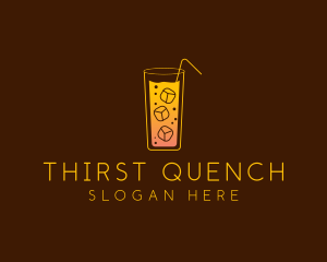 Cold Orange Drink logo design