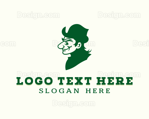 Leprechaun Irish Gentleman Logo