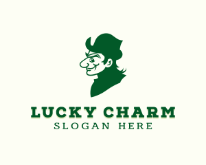 Leprechaun Irish Gentleman logo design