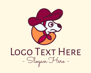 Fashionista - Cowboy Hat Dog logo design
