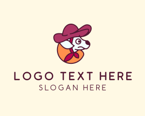 Cowboy Hat Dog Logo