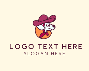 Cowboy Hat Dog Logo