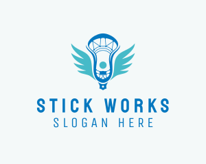 Wing Lacrosse Stick logo design