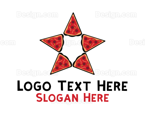 Star Pizza Slices Logo